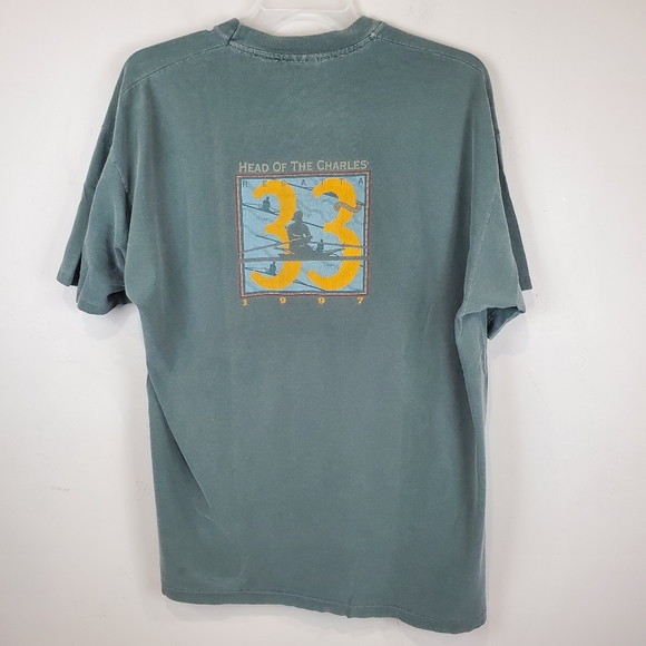VTG Boston Head Of The Charles Regatta Boat Shirt XL USA Sailing Flag Rowing - Picture 6 of 10